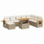 Set sofás jardín y cojines 7 pzas ratán sintético acacia beige by , Garden sets - Ref: Foro24-3327635, Price: 732,75 €, Disco...