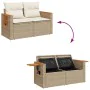 Set sofás jardín y cojines 7 pzas ratán sintético acacia beige by , Garden sets - Ref: Foro24-3327635, Price: 732,75 €, Disco...