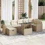 Set de sofás de jardín y cojines 8 piezas ratán sintético beige von , Gartensets - Ref: Foro24-3327828, Preis: 678,41 €, Raba...