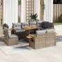 Set sofás jardín y cojines 9 pzas ratán sintético acacia beige von , Gartensets - Ref: Foro24-3327615, Preis: 761,25 €, Rabat...