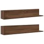 Estantes de pared 2 uds madera roble marrón 100x16,5x16,5 cm von , Regale und Regale - Ref: Foro24-860046, Preis: 40,49 €, Ra...