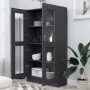 Vitrine aus grauem Sperrholz, 82,5 x 30,5 x 150 cm von vidaXL, Bücherregale und Regale - Ref: Foro24-802761, Preis: 145,22 €,...