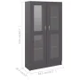 Vitrine aus grauem Sperrholz, 82,5 x 30,5 x 150 cm von vidaXL, Bücherregale und Regale - Ref: Foro24-802761, Preis: 145,22 €,...