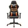 Schwarzer und orangefarbener Gaming-Stuhl aus Kunstleder von vidaXL, Gaming-Stühle - Ref: Foro24-20508, Preis: 149,23 €, Raba...