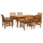 Garden dining set 7 pieces and solid acacia wood cushions by vidaXL, Garden sets - Ref: Foro24-3058089, Price: 716,90 €, Disc...