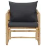 Bamboo 4-piece garden furniture set with cushions by vidaXL, Garden sets - Ref: Foro24-315601, Price: 395,55 €, Discount: %