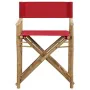 Folding director chairs 2 pieces bamboo and red fabric by vidaXL, Garden chairs - Ref: Foro24-313031, Price: 73,22 €, Discoun...