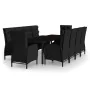 Garden dining set 11 pieces black synthetic rattan by vidaXL, Garden sets - Ref: Foro24-3058560, Price: 1,00 €, Discount: %