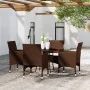 Garten-Essgruppe 5-teilig aus braunem synthetischem Rattan von vidaXL, Gartensets - Ref: Foro24-3058491, Preis: 321,17 €, Rab...