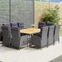 Garden dining set 11 pieces gray synthetic rattan by vidaXL, Garden sets - Ref: Foro24-3058555, Price: 2,00 €, Discount: %