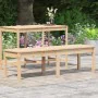 2-seater garden bench solid pine wood 159.5x44x45 cm by vidaXL, garden benches - Ref: Foro24-824011, Price: 81,49 €, Discount: %