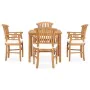 5-piece garden dining set and solid teak wood cushions by vidaXL, Garden sets - Ref: Foro24-3060011, Price: 755,34 €, Discoun...