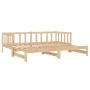 Removable sofa bed solid pine wood 2x(90x200) cm by vidaXL, Beds and slatted bases - Ref: Foro24-833093, Price: 214,86 €, Dis...