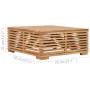 Garten-Fußhocker-Tischset mit dunkelgrauem Teakholzkissen von vidaXL, Modulare Sofas für den Außenbereich - Ref: Foro24-31604...