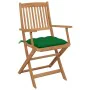 2 pcs folding garden chairs and solid acacia wood cushions by vidaXL, Garden chairs - Ref: Foro24-3064610, Price: 119,58 €, D...