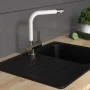 SCHÜTTE High spout sink mixer RIO stainless steel white matte by , Faucets - Ref: Foro24-435061, Price: 90,59 €, Discount: %