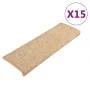 Self-adhesive stair tread mat 15 units light brown 65x21x4cm by , Stair mats - Ref: Foro24-326910, Price: 116,22 €, Discount: %