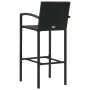 Garden table and high stools and cushions 5 pcs black PE rattan by vidaXL, Garden sets - Ref: Foro24-3064840, Price: 311,39 €...