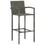 Garden bar furniture 5 pcs PE rattan armrest gray by vidaXL, Garden sets - Ref: Foro24-3064809, Price: 325,14 €, Discount: %