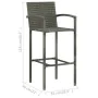 Garden bar furniture 5 pcs PE rattan armrest gray by vidaXL, Garden sets - Ref: Foro24-3064809, Price: 325,14 €, Discount: %