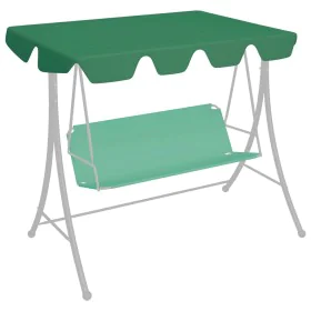 Green garden swing replacement canopy 150/130x105/70 cm by vidaXL, Covers for tents and gazebos - Ref: Foro24-312101, Price: ...