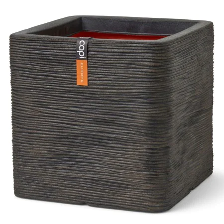 Capi Planter Nature Rib Square Dark Brown 30x30x30 cm by Capi, Pots and planters - Ref: Foro24-434836, Price: 57,96 €, Discou...