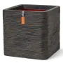 Capi Planter Nature Rib Square Dark Brown 30x30x30 cm by Capi, Pots and planters - Ref: Foro24-434836, Price: 57,96 €, Discou...