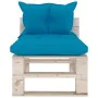 3-seater pallet garden sofa with pine wood cushions by vidaXL, Garden sets - Ref: Foro24-3066120, Price: 276,32 €, Discount: %