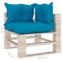 2-Sitzer-Gartensofa aus Paletten mit Kissen aus Kiefernholz von vidaXL, Gartensets - Ref: Foro24-3066105, Preis: 210,83 €, Ra...