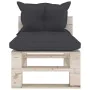 4-seater pallet garden sofa with pine wood cushions by vidaXL, Garden sets - Ref: Foro24-3066130, Price: 398,91 €, Discount: %