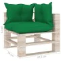 4-Sitzer-Gartensofa aus Paletten mit Kissen aus Kiefernholz von vidaXL, Gartensets - Ref: Foro24-3066136, Preis: 398,86 €, Ra...