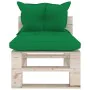 5-piece pallet garden furniture with pine wood cushions by vidaXL, Garden sets - Ref: Foro24-3066256, Price: 385,71 €, Discou...