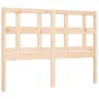 Bed frame with solid wood headboard 140x200 cm by vidaXL, Beds and slatted bases - Ref: Foro24-3194831, Price: 124,25 €, Disc...