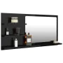 Glossy black plywood bathroom mirror 90x10.5x45 cm by vidaXL, bathroom vanities - Ref: Foro24-805022, Price: 46,23 €, Discoun...