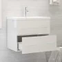 Glossy white engineered wood washbasin cabinet 60x38.5x48 cm by vidaXL, Bathroom furniture - Ref: Foro24-804698, Price: 76,79...