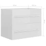 Glossy white engineered wood washbasin cabinet 60x38.5x48 cm by vidaXL, Bathroom furniture - Ref: Foro24-804698, Price: 76,79...