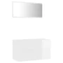 2-piece glossy white plywood bathroom furniture set by vidaXL, Bathroom furniture - Ref: Foro24-804887, Price: 97,62 €, Disco...