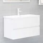 2-piece glossy white plywood bathroom furniture set by vidaXL, Bathroom furniture - Ref: Foro24-804887, Price: 97,62 €, Disco...