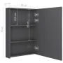 Badezimmerschrank mit LED-Spiegel glänzend grau 50x13x70 cm von vidaXL, Badezimmerwaschtische - Ref: Foro24-326498, Preis: 11...