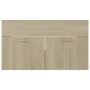 Sonoma oak engineered wood vanity unit with sink by vidaXL, bathroom vanities - Ref: Foro24-3070832, Price: 200,40 €, Discoun...