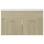 Sonoma oak engineered wood vanity unit with sink by vidaXL, bathroom vanities - Ref: Foro24-3070832, Price: 200,40 €, Discoun...