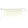 Automatic awning LED blind wind sensor cream 4.5x3 m by vidaXL, Awnings - Ref: Foro24-3069452, Price: 522,91 €, Discount: %