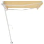 Toldo de pie retráctil manual amarillo y blanco 450x300 cm de vidaXL, Toldos - Ref: Foro24-3069558, Precio: 491,11 €, Descuen...