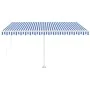 Blue and white automatic standing awning 450x300 cm by vidaXL, Awnings - Ref: Foro24-3069566, Price: 503,40 €, Discount: %