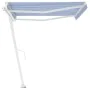 Blue and white automatic standing awning 450x300 cm by vidaXL, Awnings - Ref: Foro24-3069566, Price: 503,40 €, Discount: %