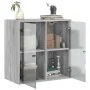 Mueble de pared puertas de vidrio gris Sonoma 68x37x68,5 cm | Foro24.es | Tu tienda online para hogar, jardín y más Foro24.es