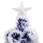 White and blue 180 cm Christmas tree with fiber optic lights by vidaXL, Christmas trees - Ref: Foro24-328457, Price: 92,49 €,...