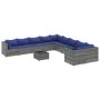 Set of 11 garden sofas and cushions synthetic rattan gray | Foro24.es | Tu tienda online para hogar, jardín y más Foro24.es