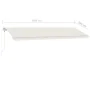 Cremefarbene manuell ausziehbare Fußmarkise 600 x 350 cm von vidaXL, Markisen - Ref: Foro24-3069677, Preis: 678,11 €, Rabatt: %