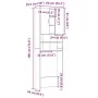 Mueble para lavadora roble negro 64x25,5x190 cm | Foro24.es | Tu tienda online para hogar, jardín y más Foro24.es